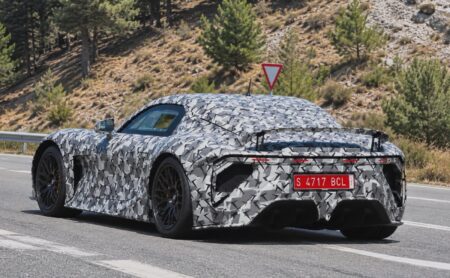 Lexus LFA EV Prototype Shows Its Shape During Spain Testing Heavily camouflaged Lexus LFA EV prototype testing in Spain