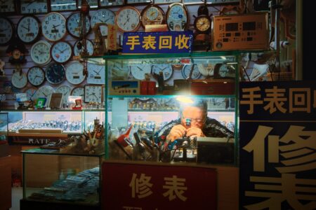 How Chinese Watchmaking Went From Tianjin to the Microbrand Era Vintage-inspired Chinese mechanical watches and watch components arranged on a workbench