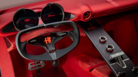 Alfa Romeo’s Design Boss Wants Car Screens to Step Back Alfa Romeo Cuorerosso concept interior with a clean dashboard design