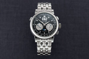 A. Lange & Söhne Datograph Perpetual in platinum with black dial and diamond hour markers