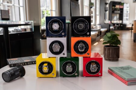 Do You Actually Need a Watch Winder? Barrington’s Founder Makes the Case for Nuance Barrington watch winder with an automatic watch displayed inside