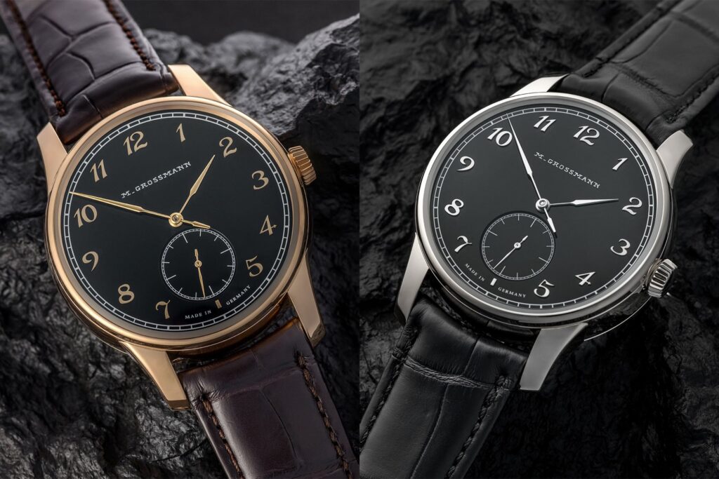 Moritz Grossmann Gives the Hamatic a Black Enamel Dial Moritz Grossmann Hamatic Enamel with black enamel dial in a gold case