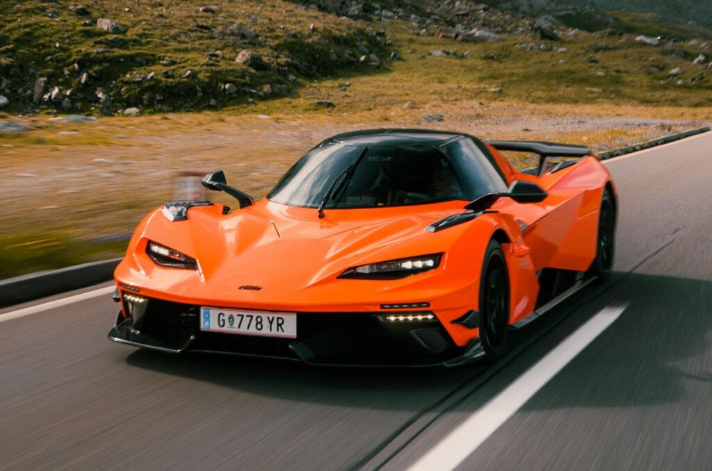 KTM X-Bow GT-XR lightweight supercar with aggressive aerodynamic bodywork