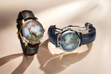 Vacheron Constantin Métiers d’Art Year of the Goat watch with enamel dial and sculpted goat motif