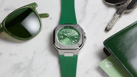 Bell & Ross Gives the BR-05 GMT a Sharper Green Dial Bell & Ross BR-05 GMT Green Steel watch with green dial