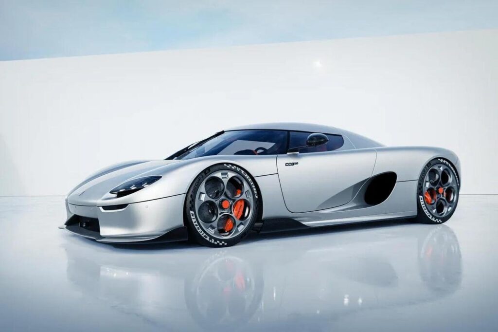 Koenigsegg CC850 hypercar on a road