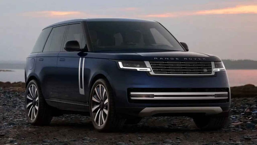 Land Rover Range Rover SUV rear view showing tailgate and camera area