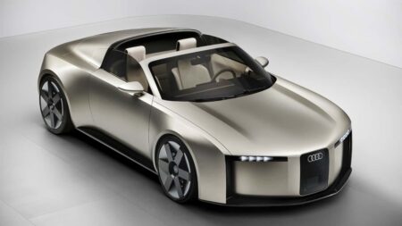Audi Concept C inspired electric sports car silhouette on a clean studio background