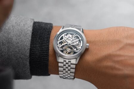 Raymond Weil Freelancer RW1212 Anthracite Skeleton 40mm watch with anthracite openworked dial