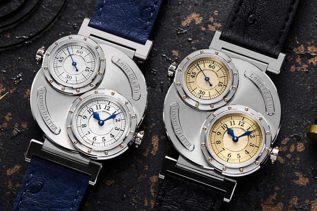 Louis Erard x Vianney Halter Futur Antérieur watch with raised porthole sub-dials