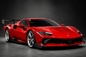Ferrari 296 Challenge Stradale prototype with race-inspired aero details